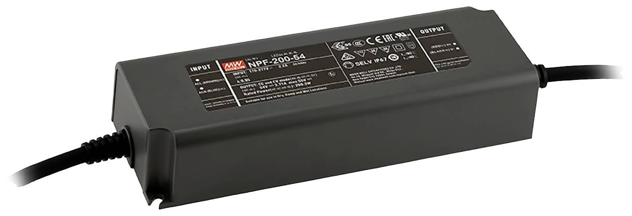 MW Mean Well Driver de LED à tension constante, à courant constant 200.3 W 3.71 A non dimmable 1 pc(s)
