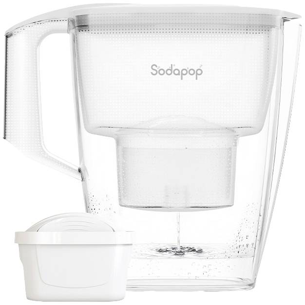 Sodapop 10029101 Carafe filtrante 3 l blanc, transparent