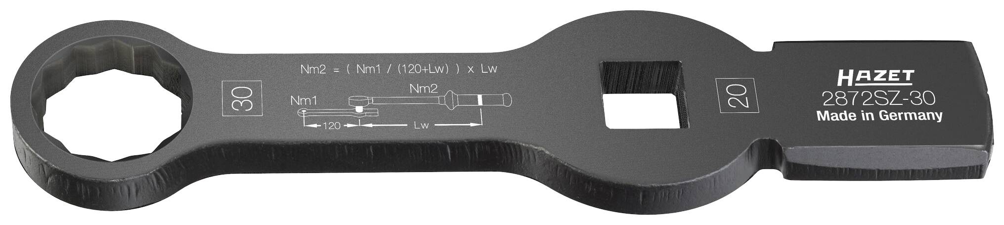 Hazet 2872SZ-30 Clé polygonale à frapper Ouverture de clé (métrique) 30 mm