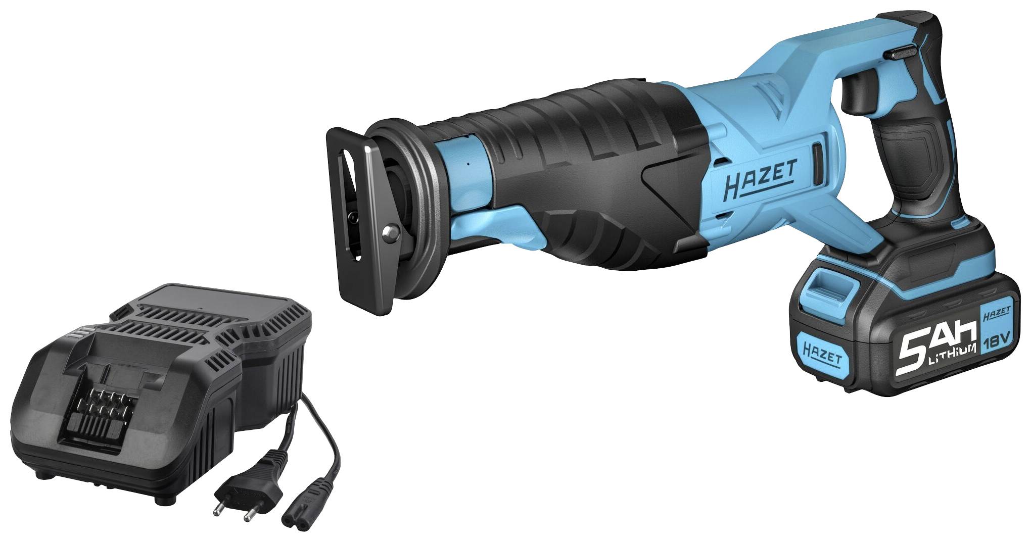 Hazet Scie sabre sans fil 9234-1 brushless, + batterie, + chargeur 18 V 5.0 Ah