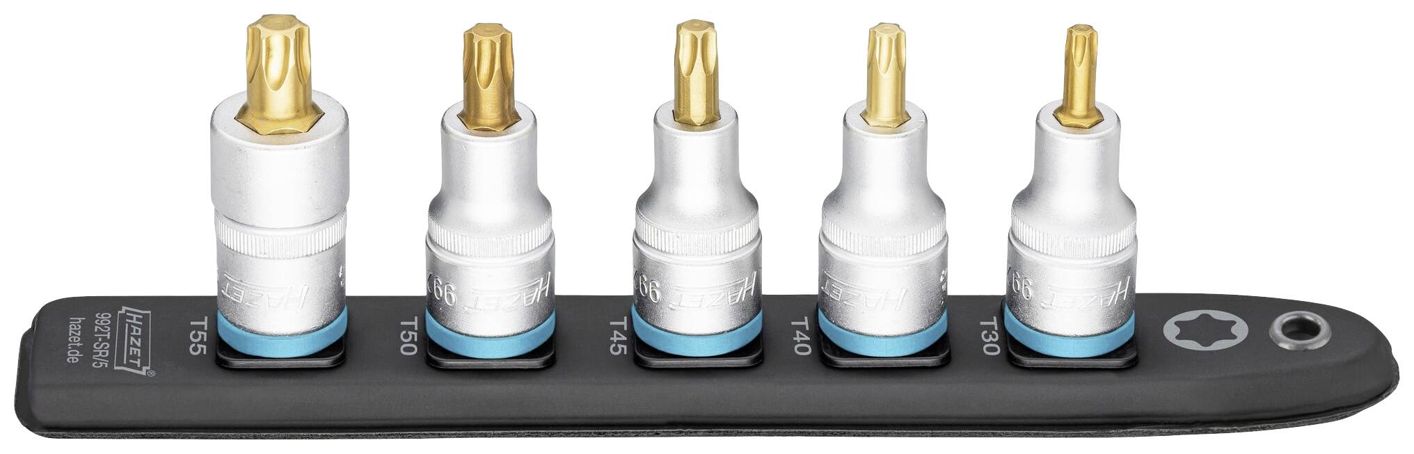 Hazet 992T-SR/5 TORX® intérieur Connecteur pour câble 5 pièces carré, 1/2" (12.5 mm)