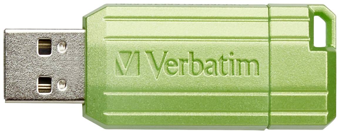 Verbatim USB DRIVE 2.0 PINSTRIPE Clé USB 128 GB Eucalyptus, vert 49462 USB 2.0