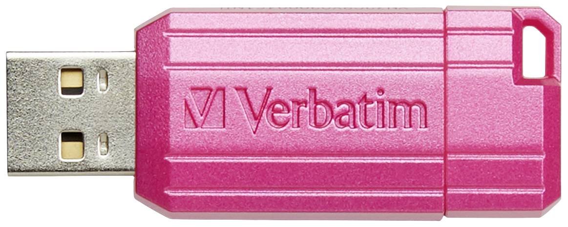 Verbatim USB DRIVE 2.0 PINSTRIPE Clé USB 128 GB rose 49460 USB 2.0