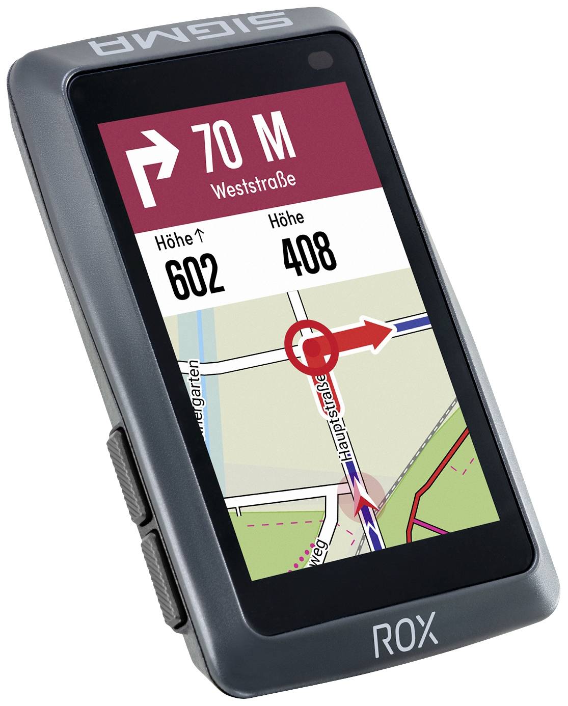 Sigma ROX 12.1 EVO Sensor Set - Night Grey GPS de vélo vélo Europe Bluetooth®, GPS, GLONASS