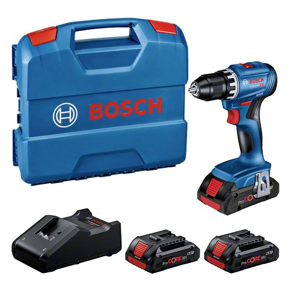 Visseuse sans fil Bosch Professional GSR 18V-45 0615A5002N 18 V Li-Ion + 3 batteries, + chargeur, brushless