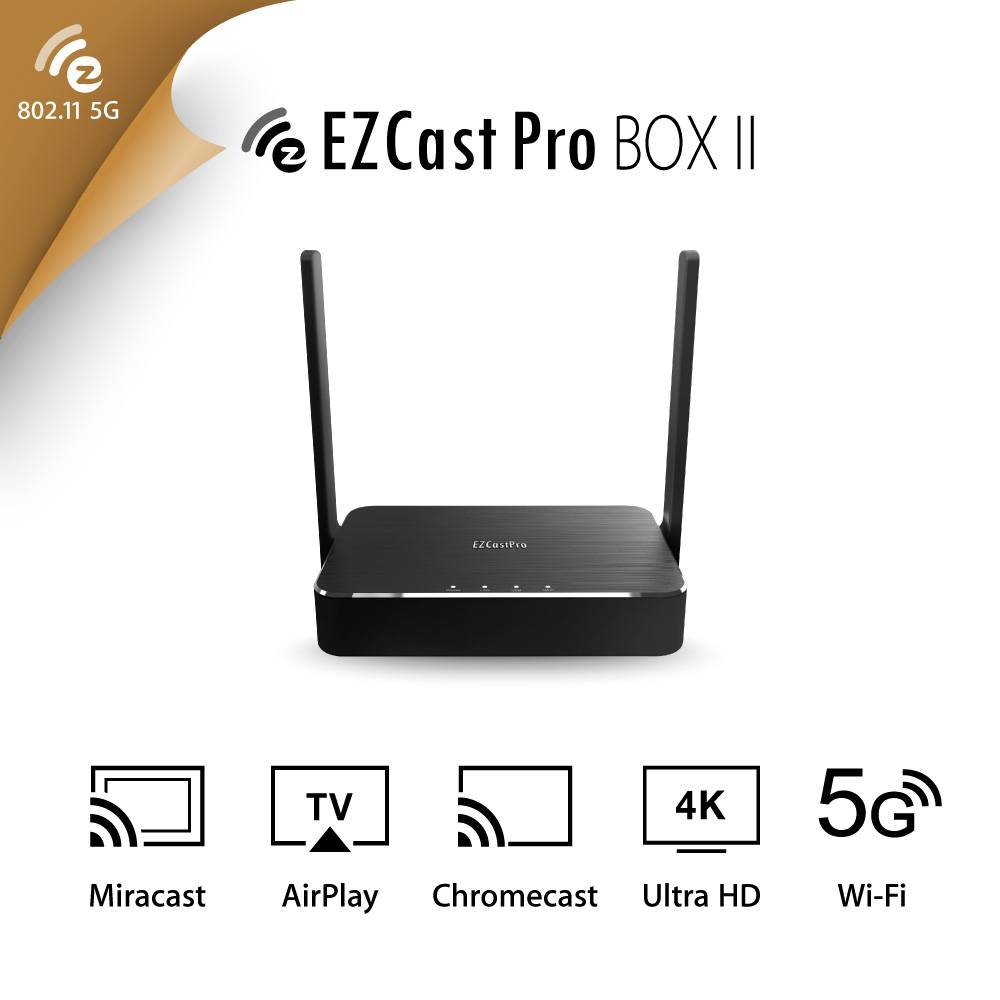 EZCast Pro Box II B10 Récepteur Streaming Box Chromecast, Miracast, AirPlay