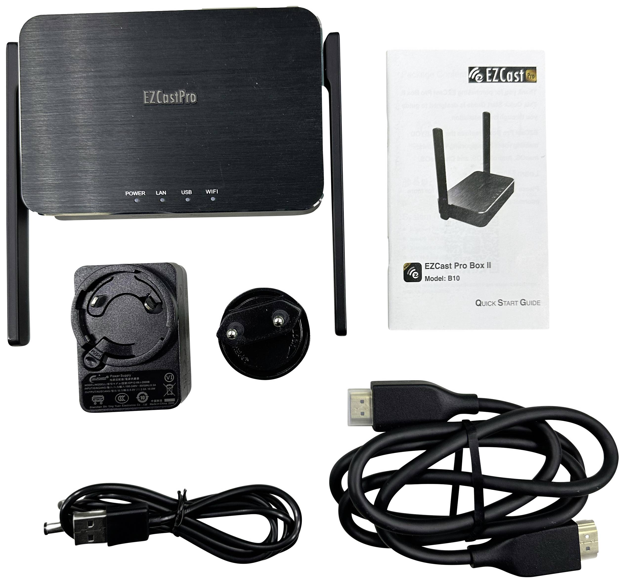 EZCast Pro Box II B10 Récepteur Streaming Box Chromecast, Miracast, AirPlay