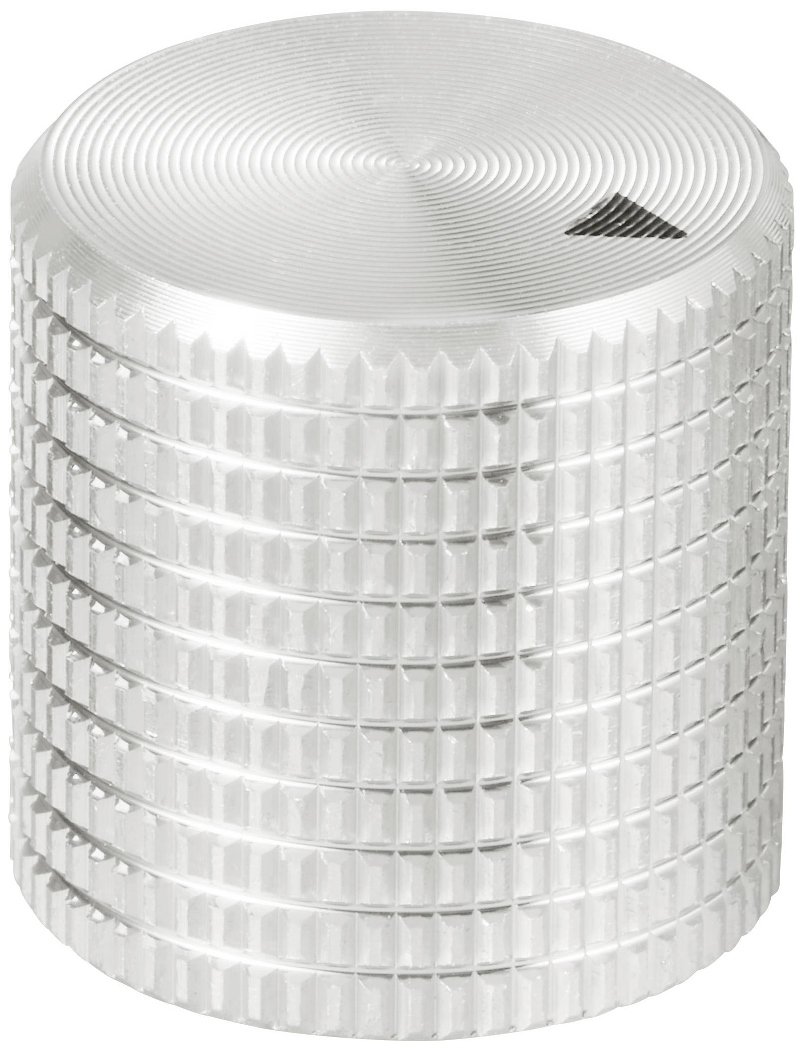 TRU COMPONENTS TC-11613848 Tête de bouton rotatif avec marquage argent (Ø x H) 17 mm x 17 mm aluminium 1 pc(s)