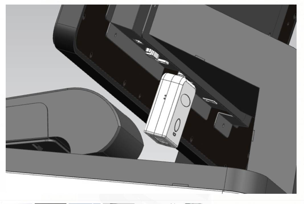 QUIO QU-R-237 Scanner de QR-Codes 1D, 2D LED noir scanner encastrable RS232, USB