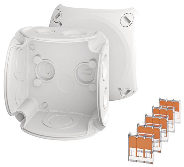 Hensel 62000442 Boîte de jonction avec bornes enfichables, plombable (l x H x P) 84 x 84 x 55 mm 1 pc(s)