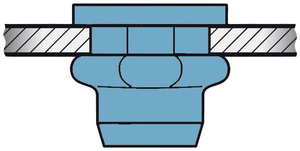 Gesipa 1455457 Ecrou à sertir en aveugle M8 100 pc(s)