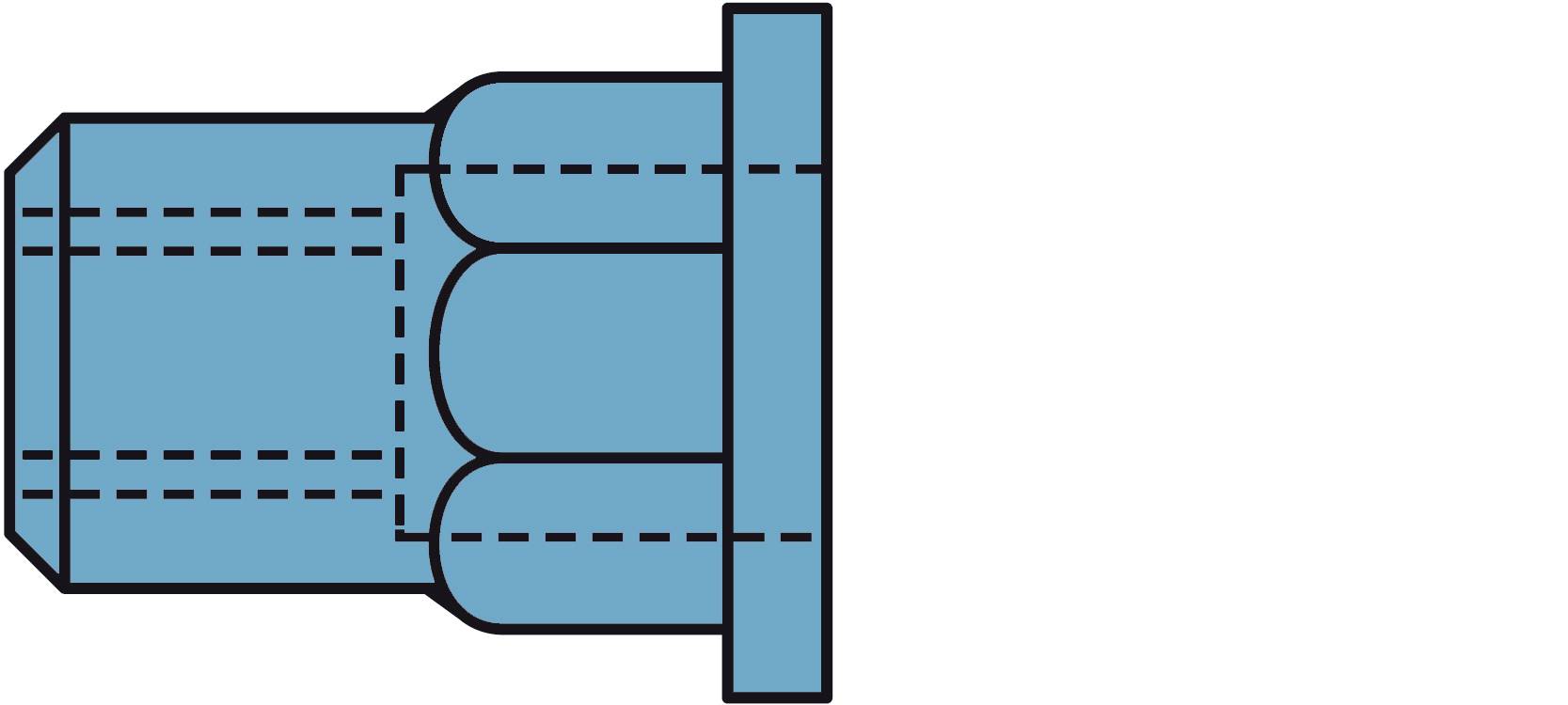 Gesipa 1455457 Ecrou à sertir en aveugle M8 100 pc(s)