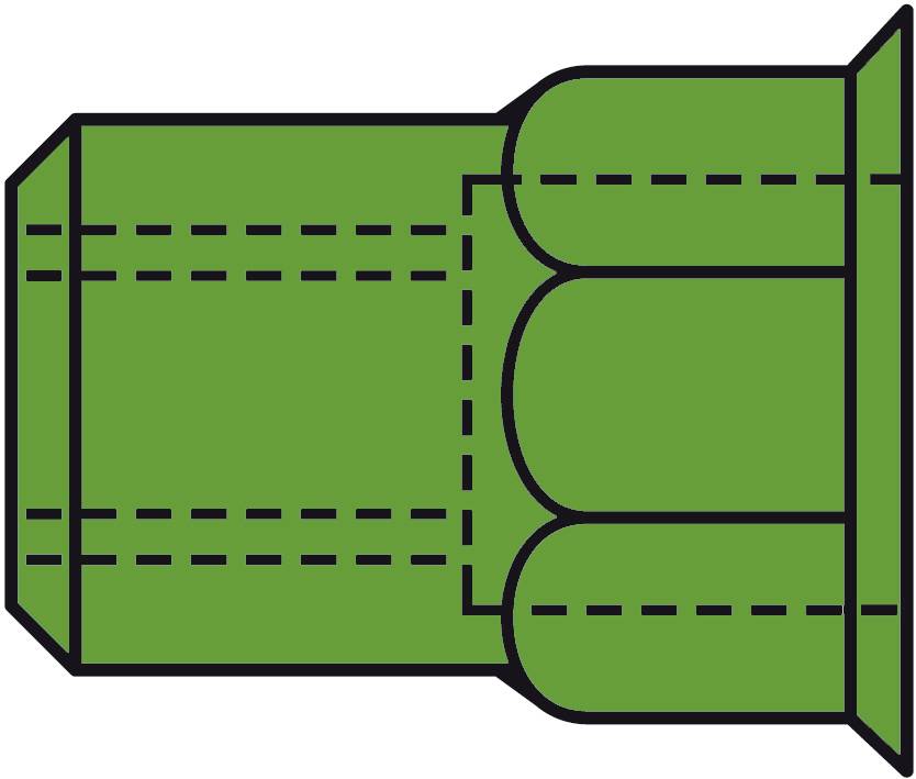 Gesipa 1455483 Ecrou à sertir en aveugle M8 100 pc(s)