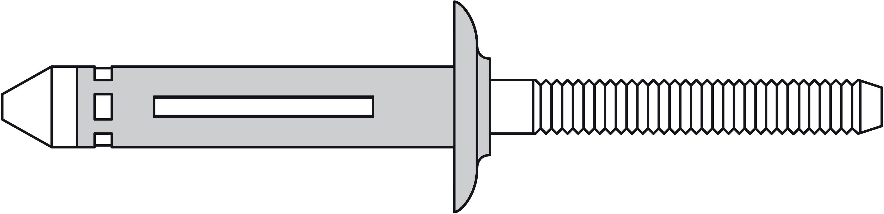 Gesipa 1455620 Rivet aveugle aluminium aluminium 250 pc(s)
