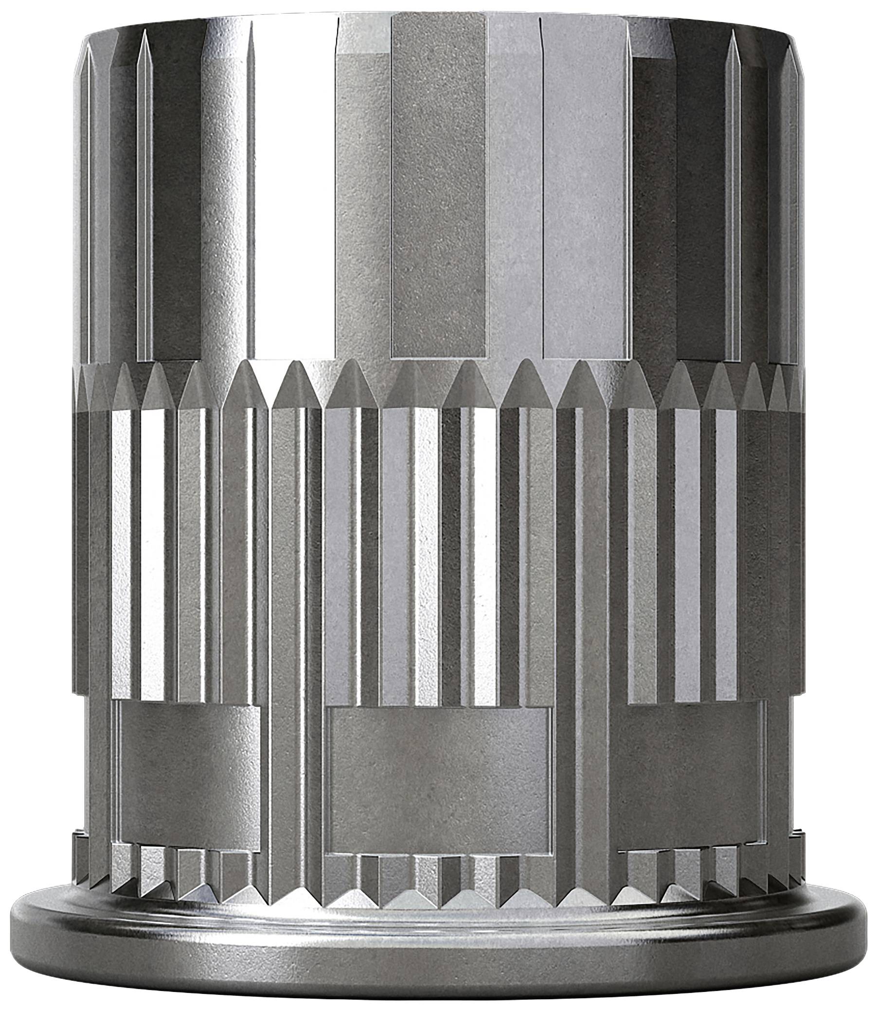 Un objet métallique cylindrique argenté et strié, avec des rainures verticales et diagonales, reposant sur un socle rond.