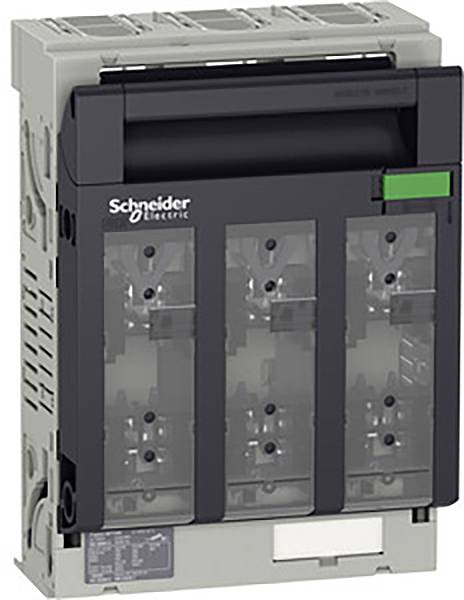 Le disjoncteur automatique de Schneider Electric est un appareil électrique destiné au contrôle des circuits électriques. Il possède un carter gris et noir.