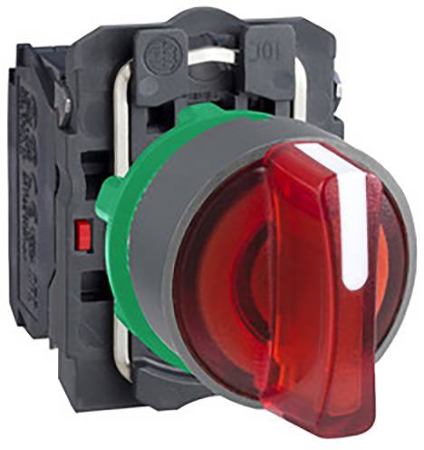 Un bouton d'arrêt d'urgence rouge et rond, avec un anneau vert et un support noir, conçu pour l'arrêt rapide des machines.