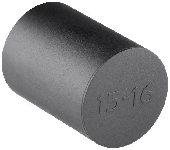 Objet cylindrique portant l'inscription '15-16' sur le dessus.