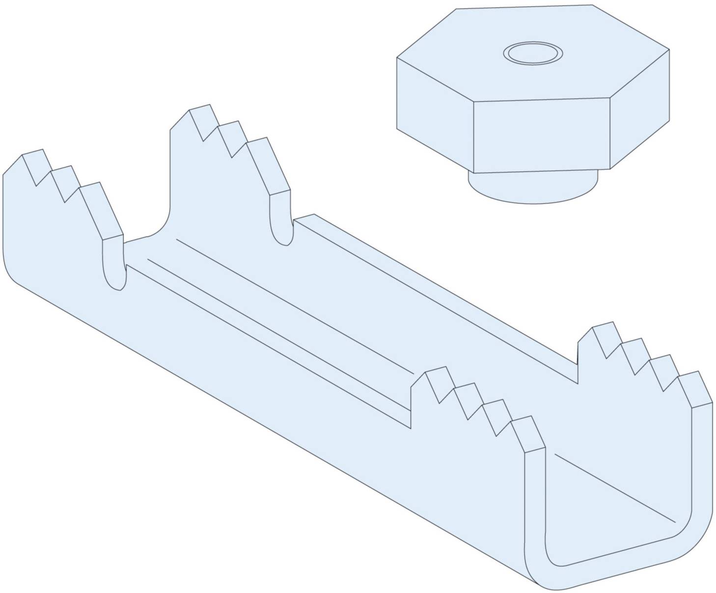 PrismaSeT-P, kit de fixation à double fond, pour panneau de commutation, avec 4 clips de fixation Schneider Electric Contenu