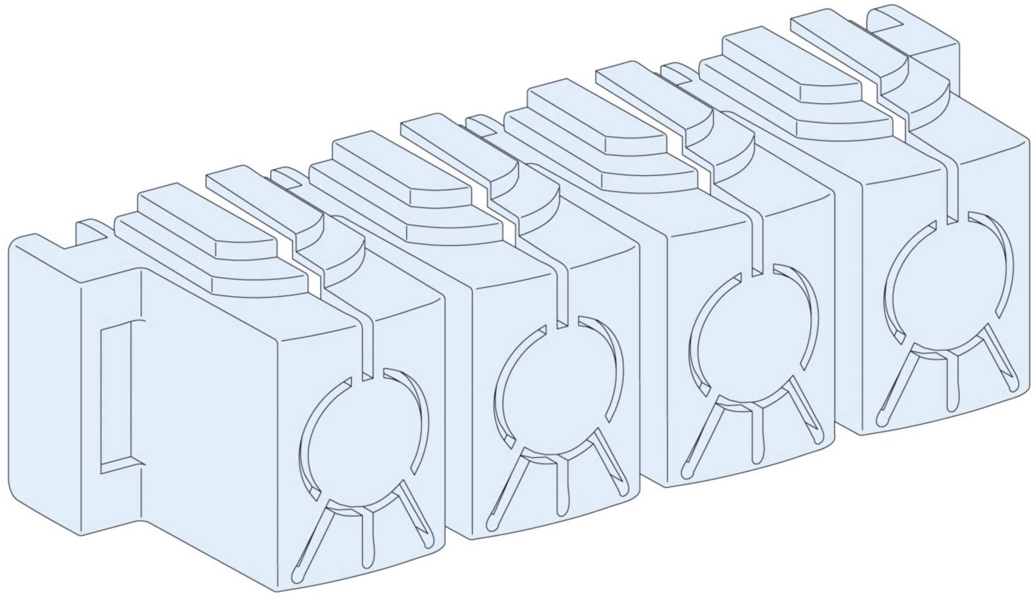 PrismaSeT-P, Linergy BW, couvercle de connexion pour barre omnibus, (8 pièces) Schneider Electric Contenu: 1 pc(s)