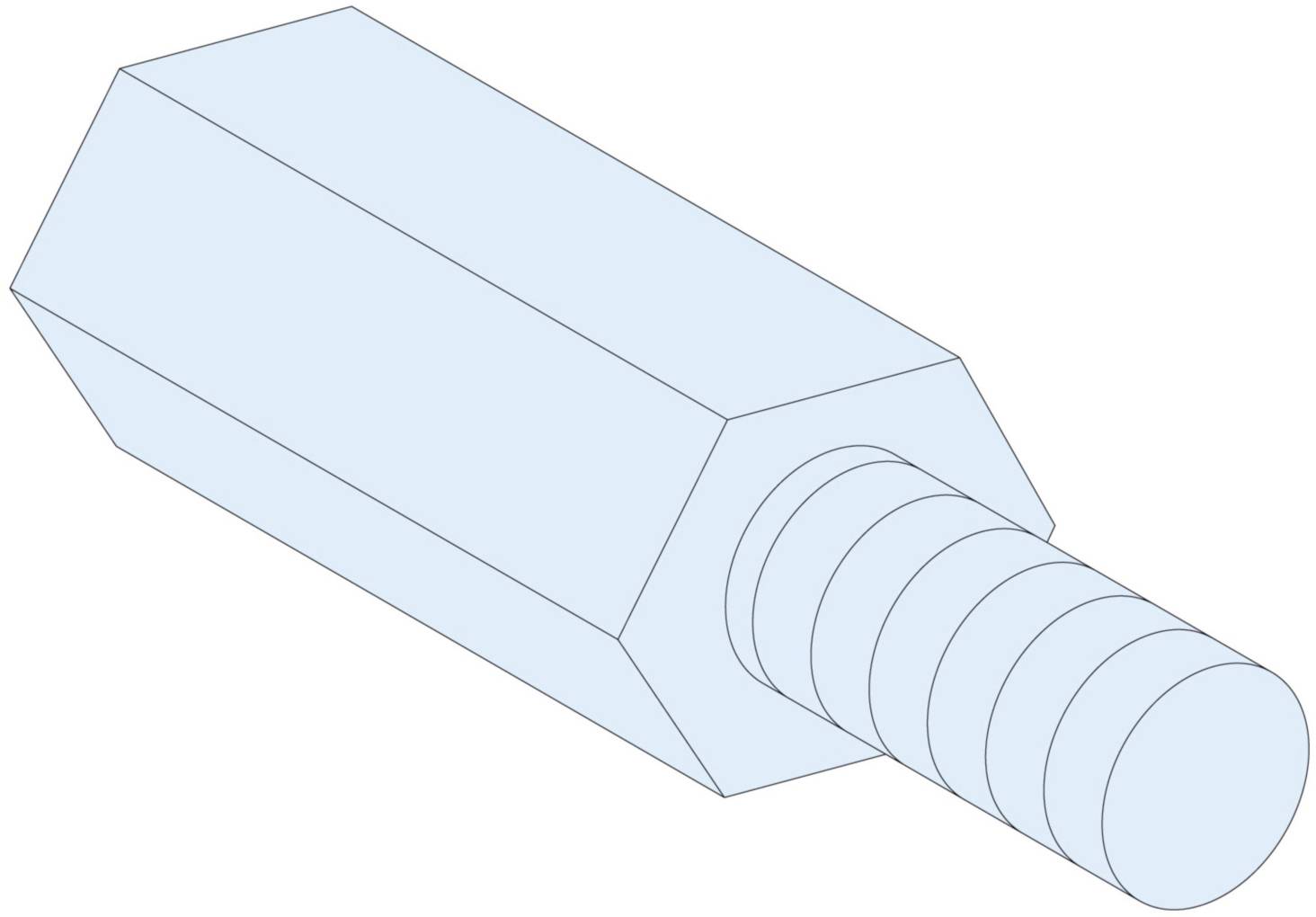 PrismaSeT-P, entretoise, hexagonale, M6, hauteur = 55 mm, (4 pièces) Schneider Electric Contenu: 1 pc(s)