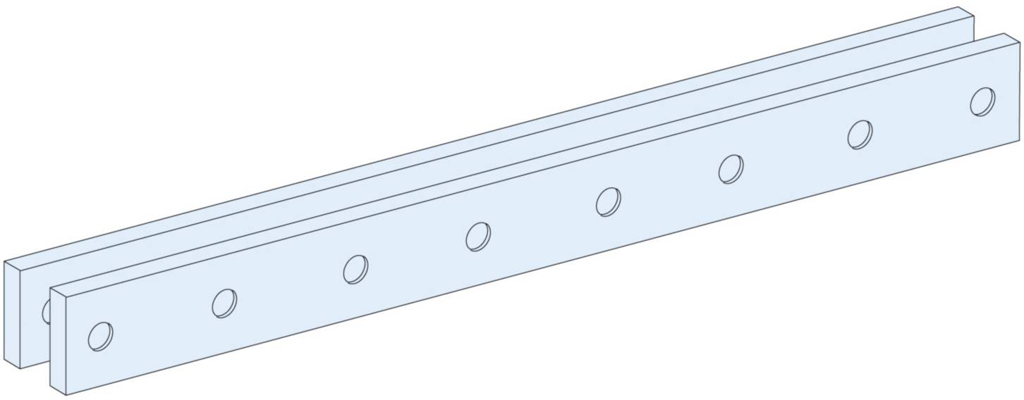 PrismaSeT-P, support d'écartement, pour rails plats, pour largeur d'armoire = 650 mm Schneider Electric Contenu: 1 pc(s)