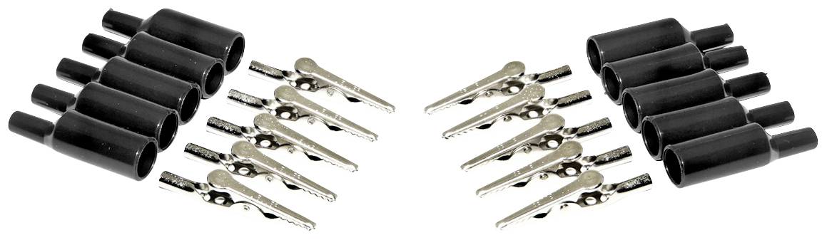 Mueller Electric BU-P2240-0 Pince crocodile noir Longueur: 54.61 mm 1 set