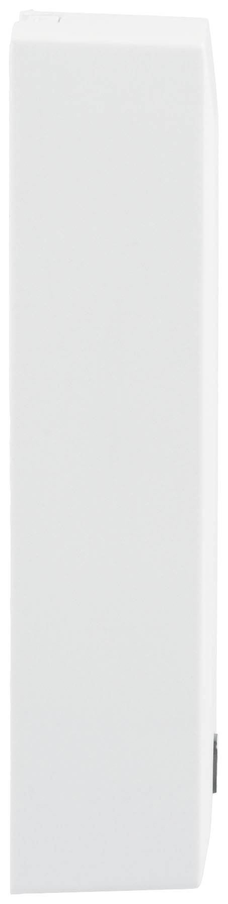 Un bloc rectangulaire blanc en 3D, vu de côté.
