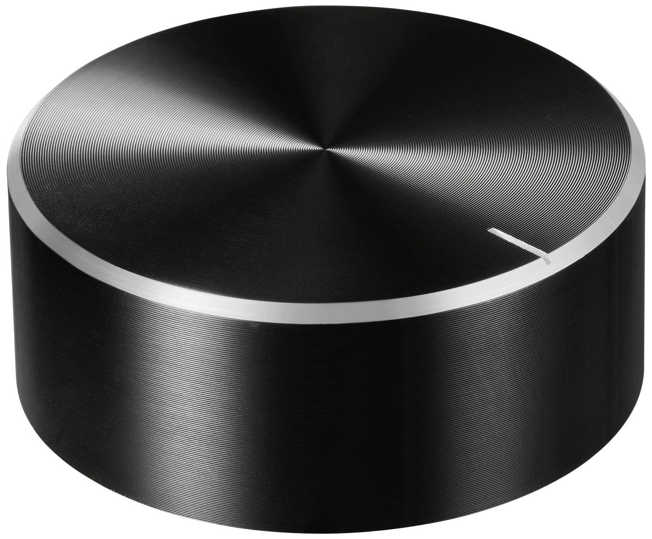 TRU COMPONENTS TC-11696532 Tête de bouton rotatif avec marquage noir (Ø x H) 48 mm x 19 mm aluminium, plastique