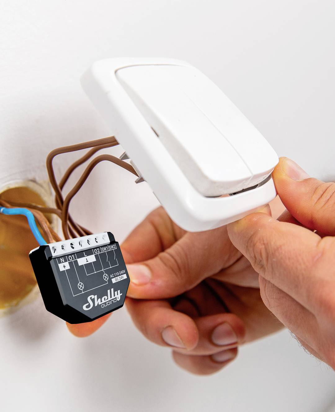 Shelly Qubino Wave 2PM Actionneur de commutation Z-Wave, Z-Wave+