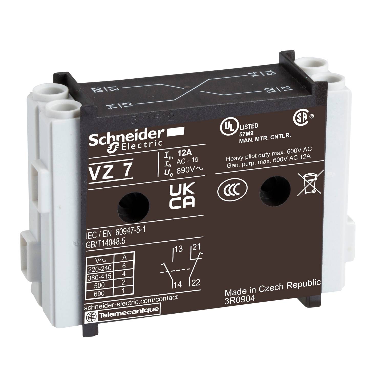 Schneider Electric VZ7 Contact auxiliaire 1 pc(s)