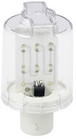 Lampe LED avec boîtier transparent et éléments LED visibles. Économe en énergie et adaptée à différents types de supports d'éclairage.
