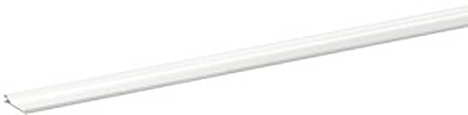 Barre de plastique blanche, rectangulaire, lisse.