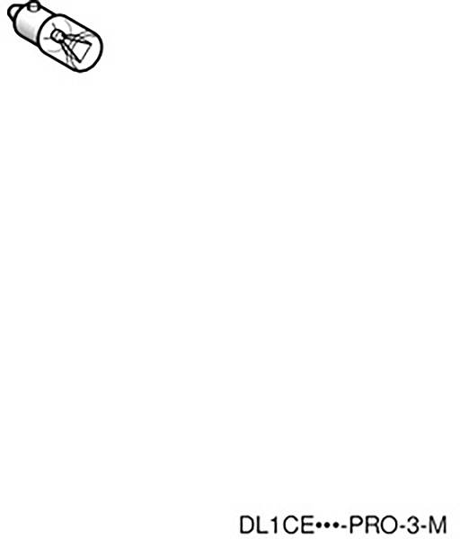 Dessin d'une ampoule à incandescence portant l'inscription « DL1CE---PRO-3-M ».