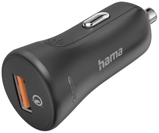 Hama Car Charger 19.5W Chargeur USB 19.5 W 1x USB-A QC 3.0 noir pour voiture, pour camion