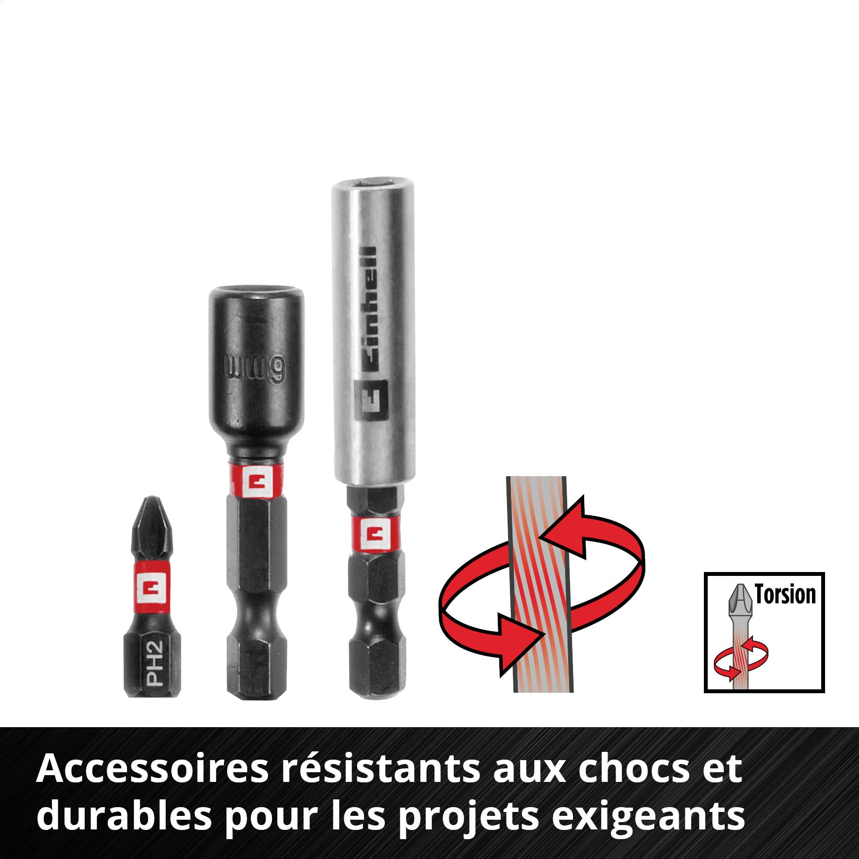 Einhell 108759 39 pièces Assortiment de forets et d'embouts