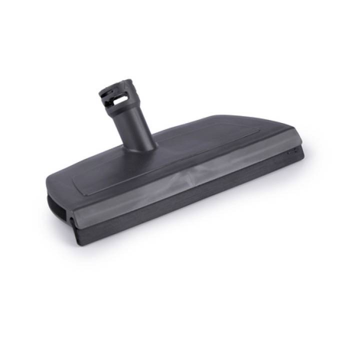 Buse d'aspirateur en plastique noir, adaptée aux tapis et aux sols durs.