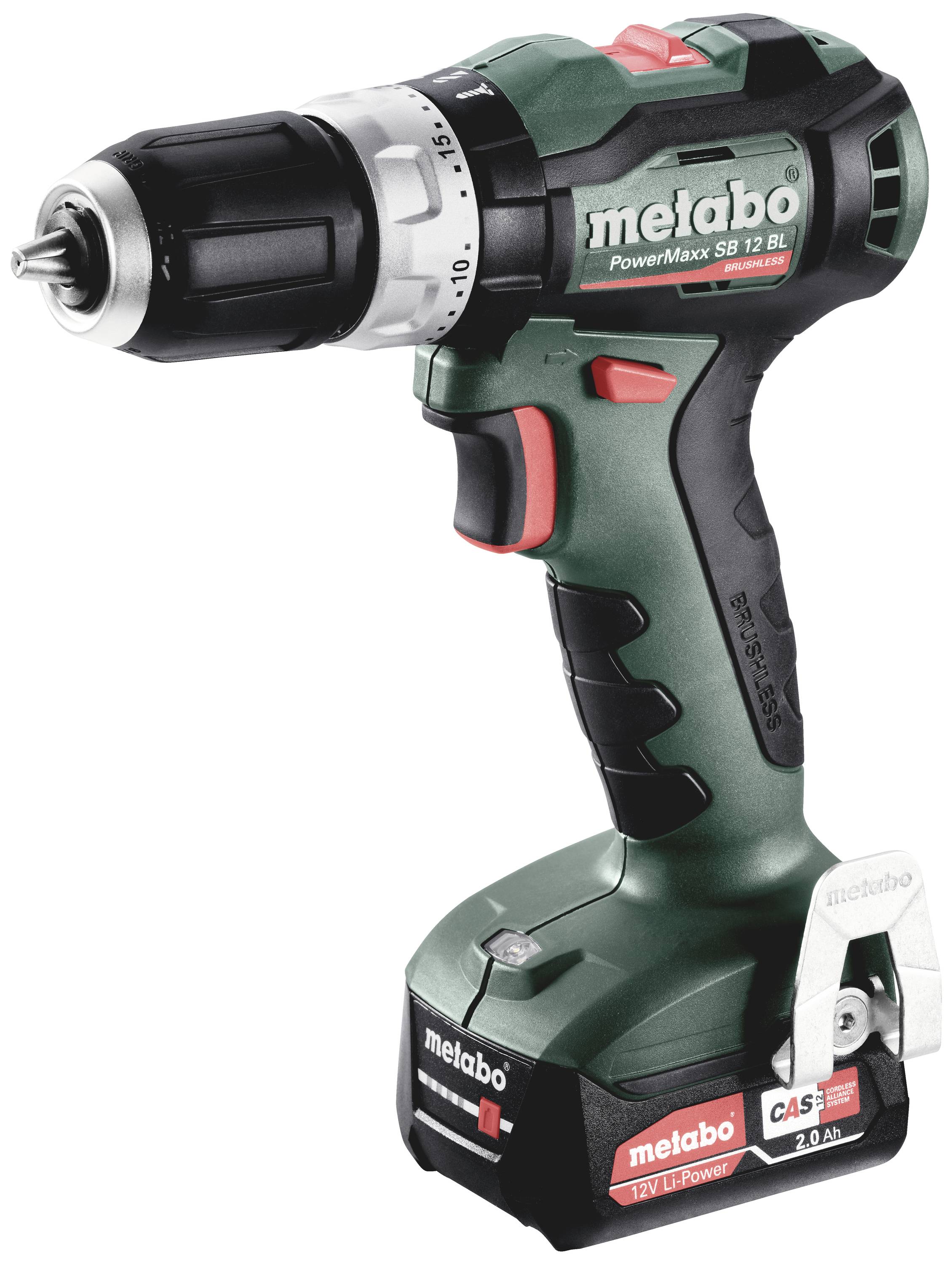 Metabo 601046500 -Perceuse-visseuse à percussion sans fil brushless, + 2 batteries, + chargeur