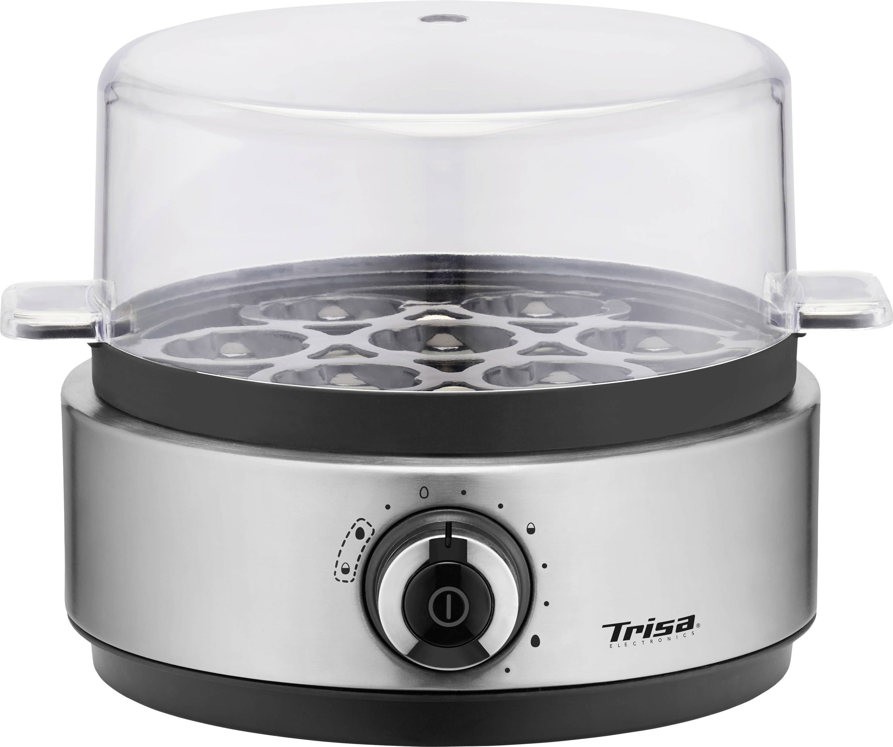 Trisa Vario Eggs Cuiseur à oeufs acier inoxydable, noir