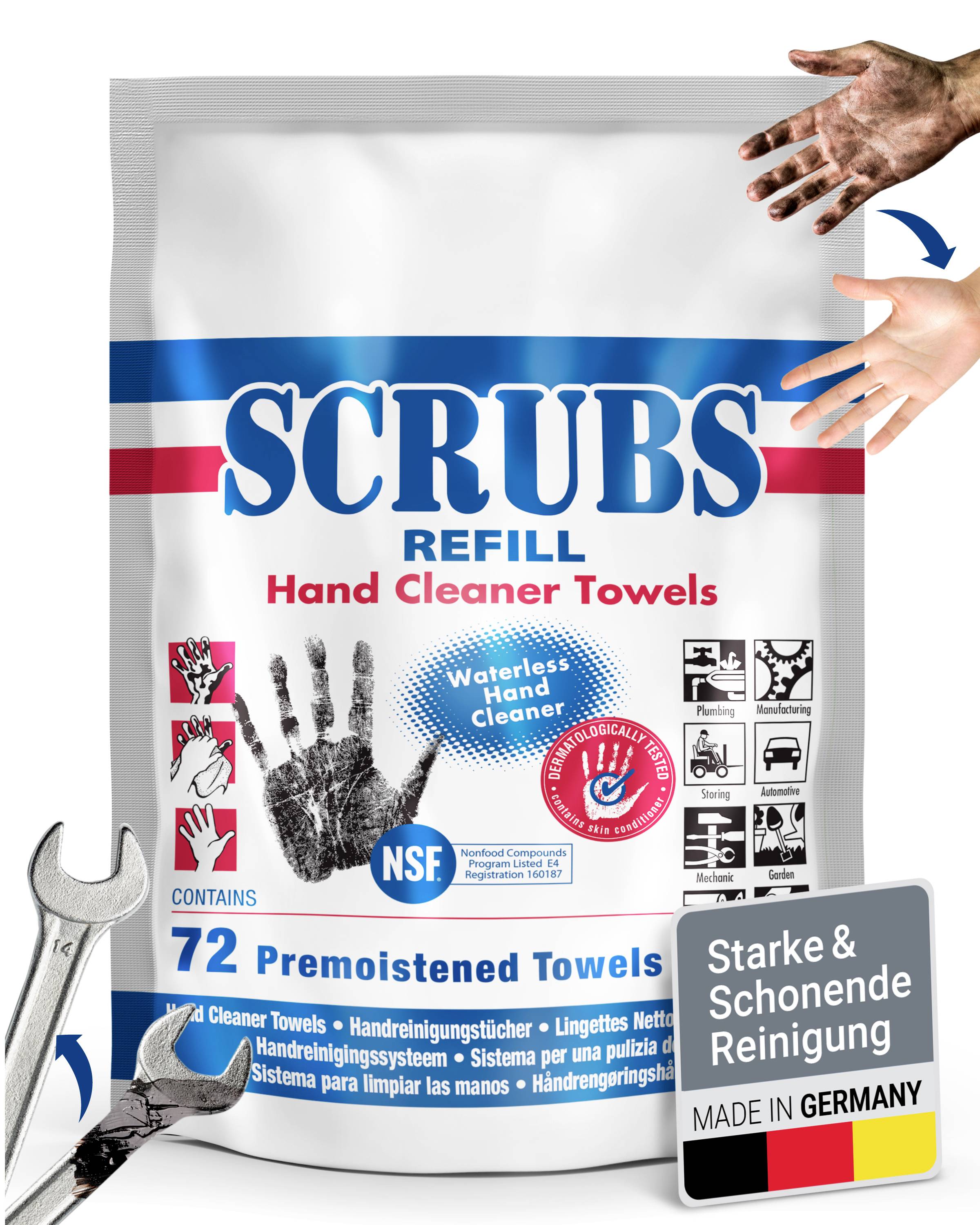 Scrubs Srubs Refill 042270 Lingette pour les mains 72 pc(s)