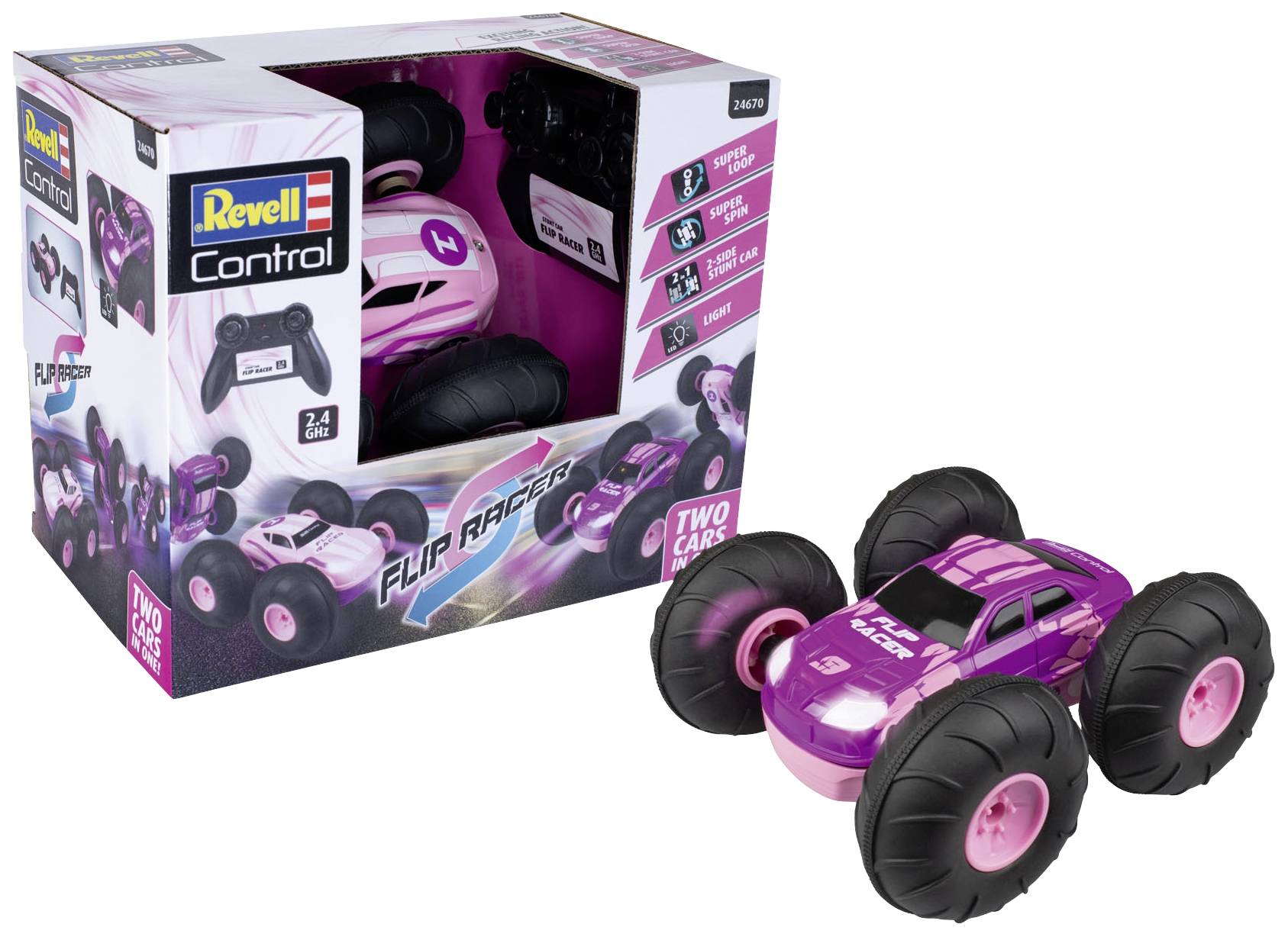 Revell Control 24670 Flip Racer Pink! Véhicule RC débutant électrique Buggy