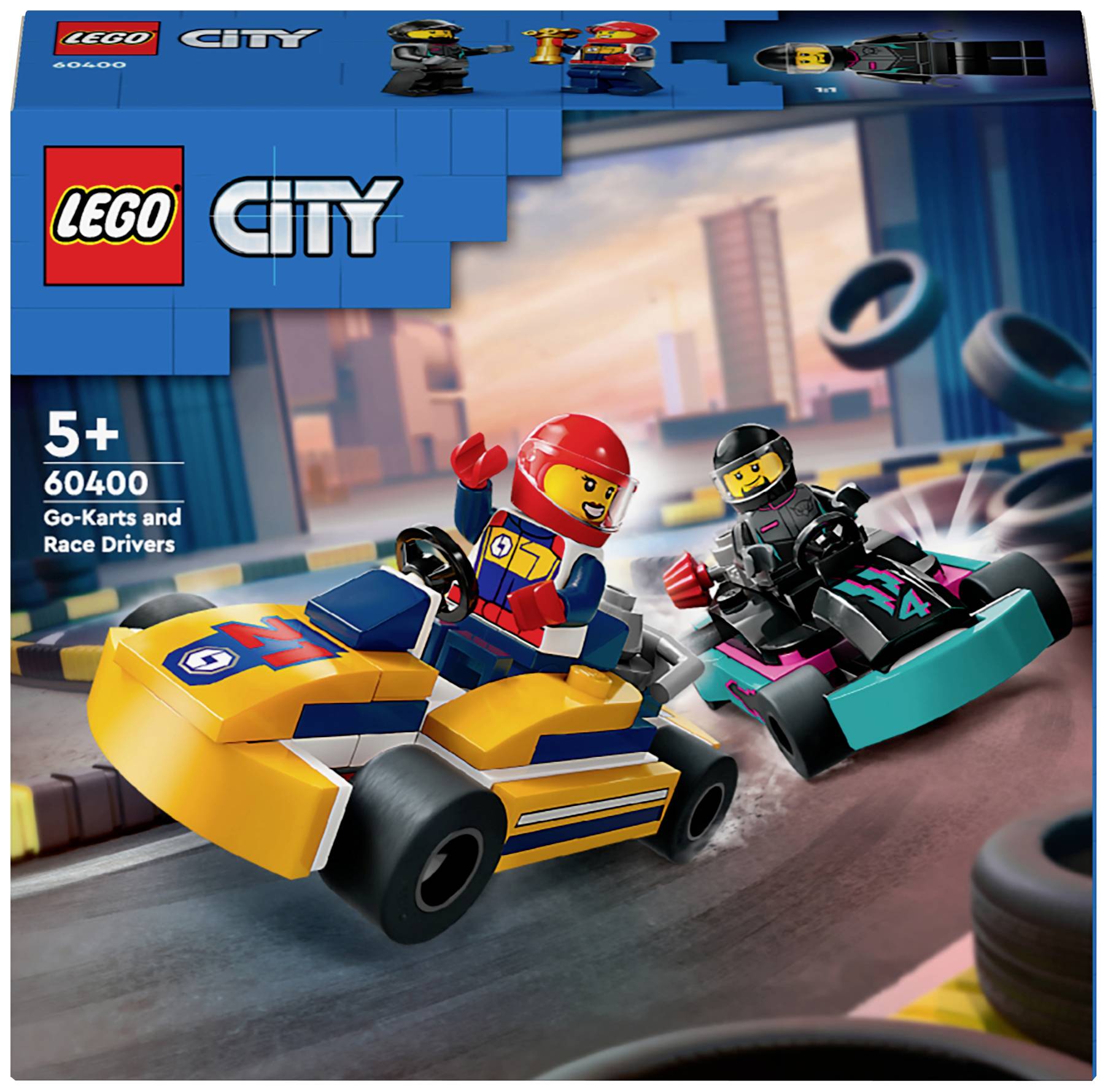 60400 LEGO® CITY Cartes Go avec pilotes de course