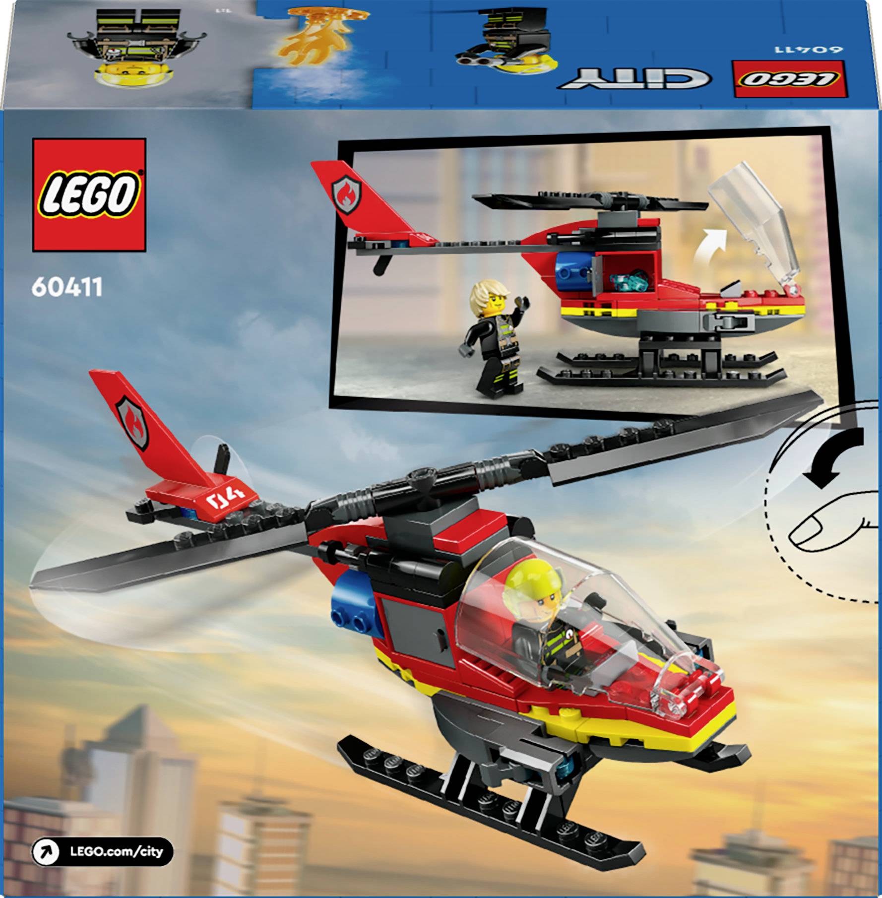 60411 LEGO® CITY Hélicoptère de pompiers