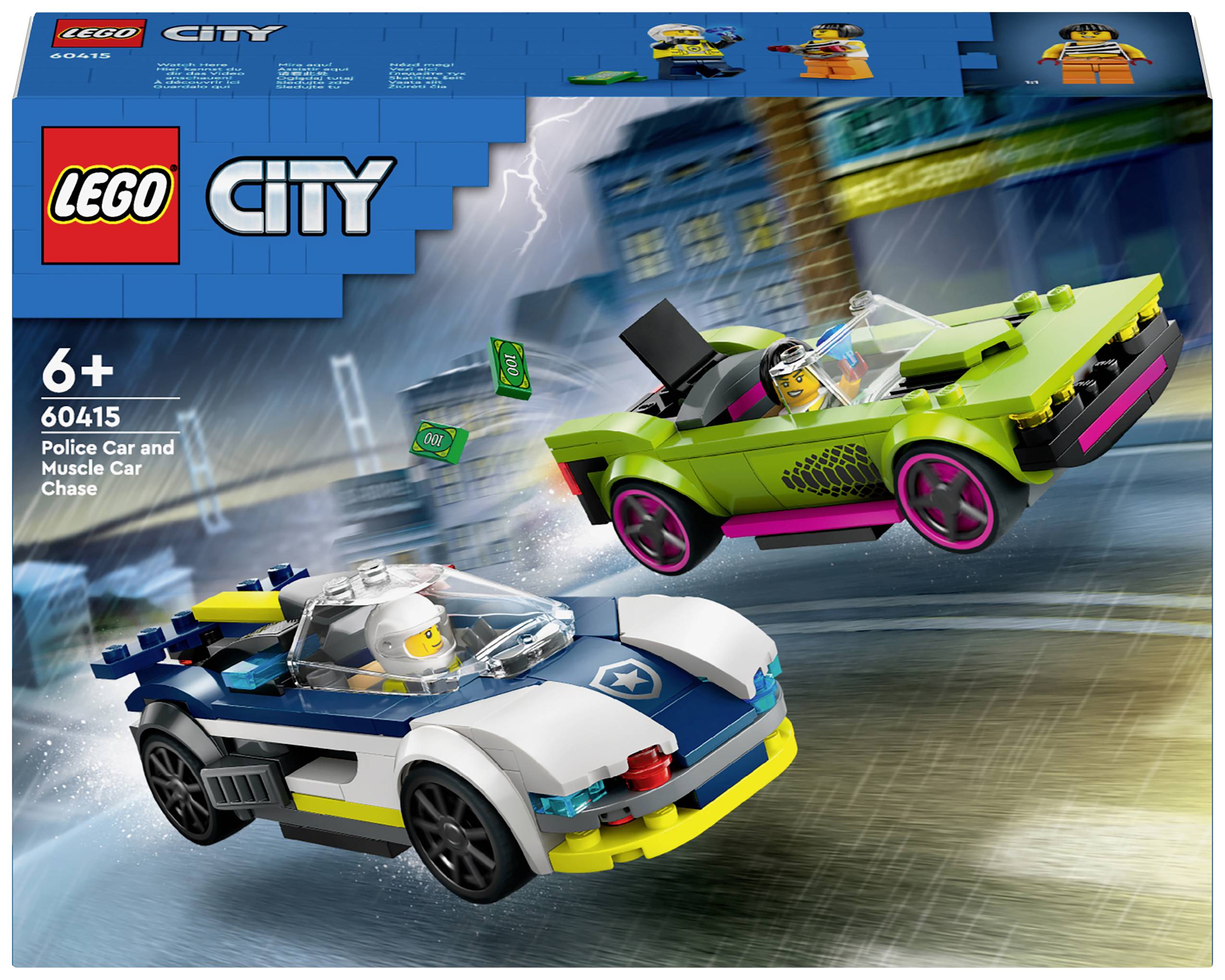 60415 LEGO® CITY Poursuite avec voiture de police et Muscle car