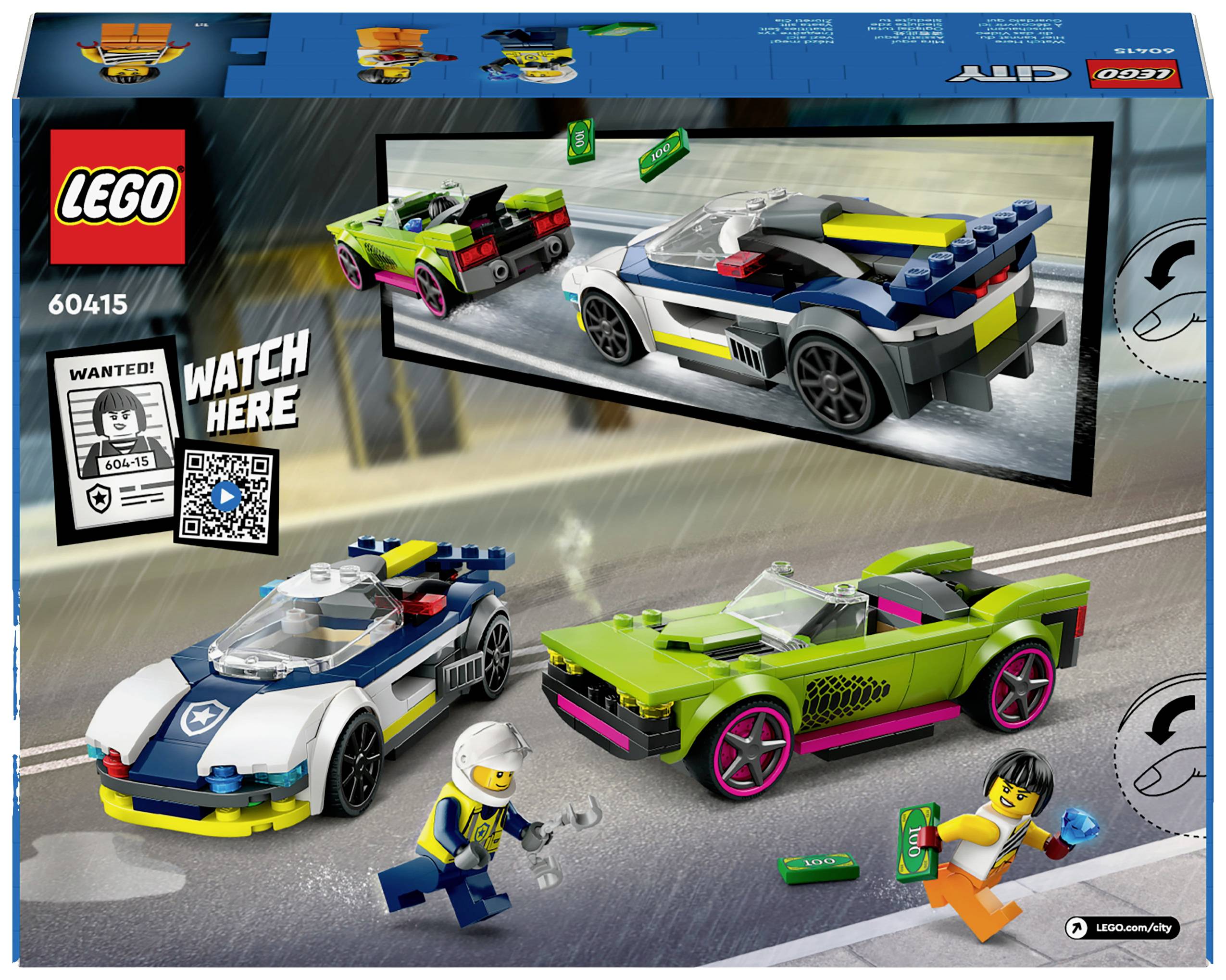 60415 LEGO® CITY Poursuite avec voiture de police et Muscle car