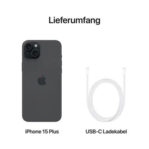 Apple iPhone 15 Plus noir 256 GB 17 cm (6.7 pouces) Apple iPhone 15 Plus noir 256 GB 17 cm (6.7 pouces)
