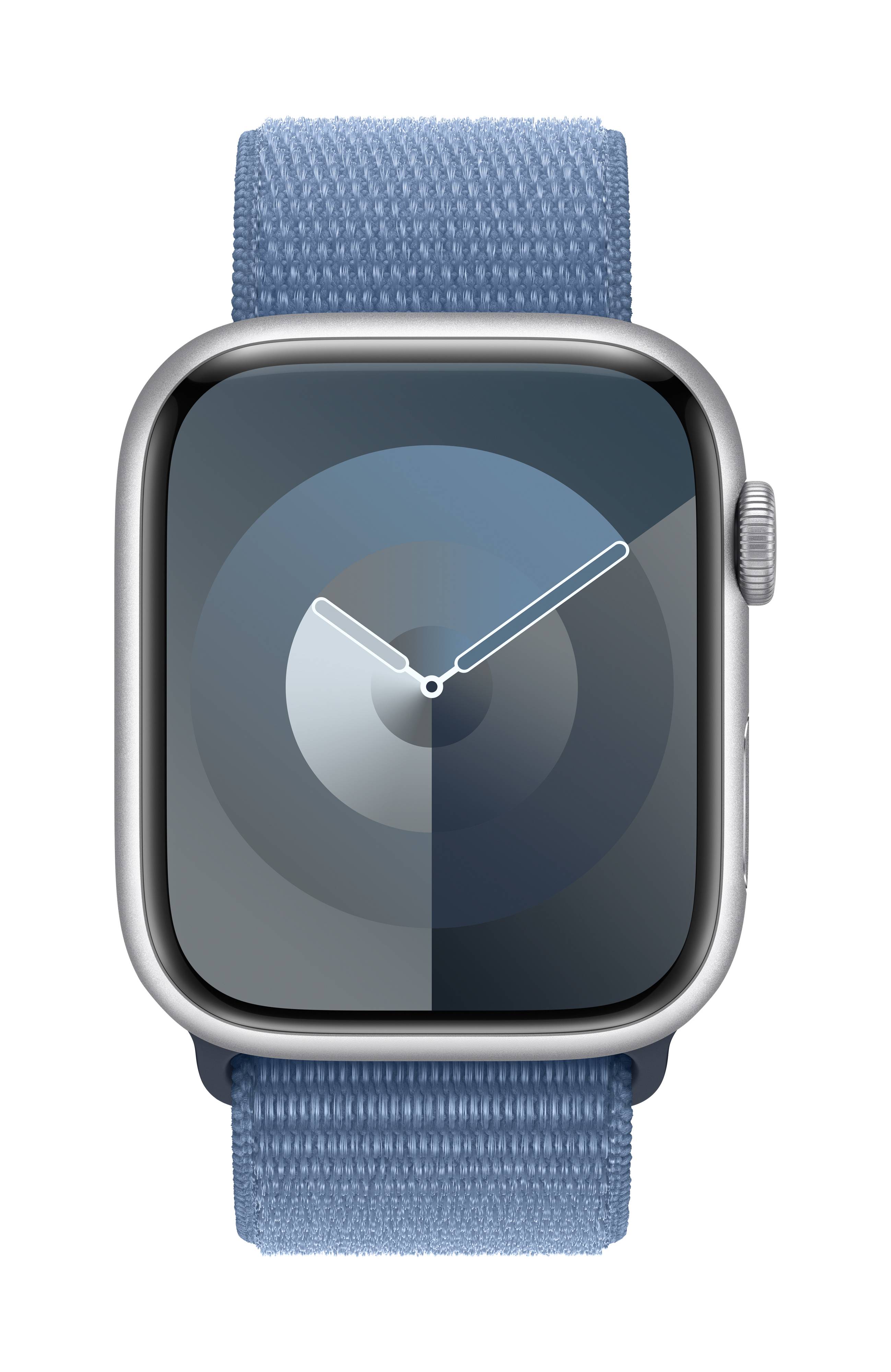 Apple Watch Series 9 GPS 45 mm boîtier en aluminium Sport Loop bleu hiver