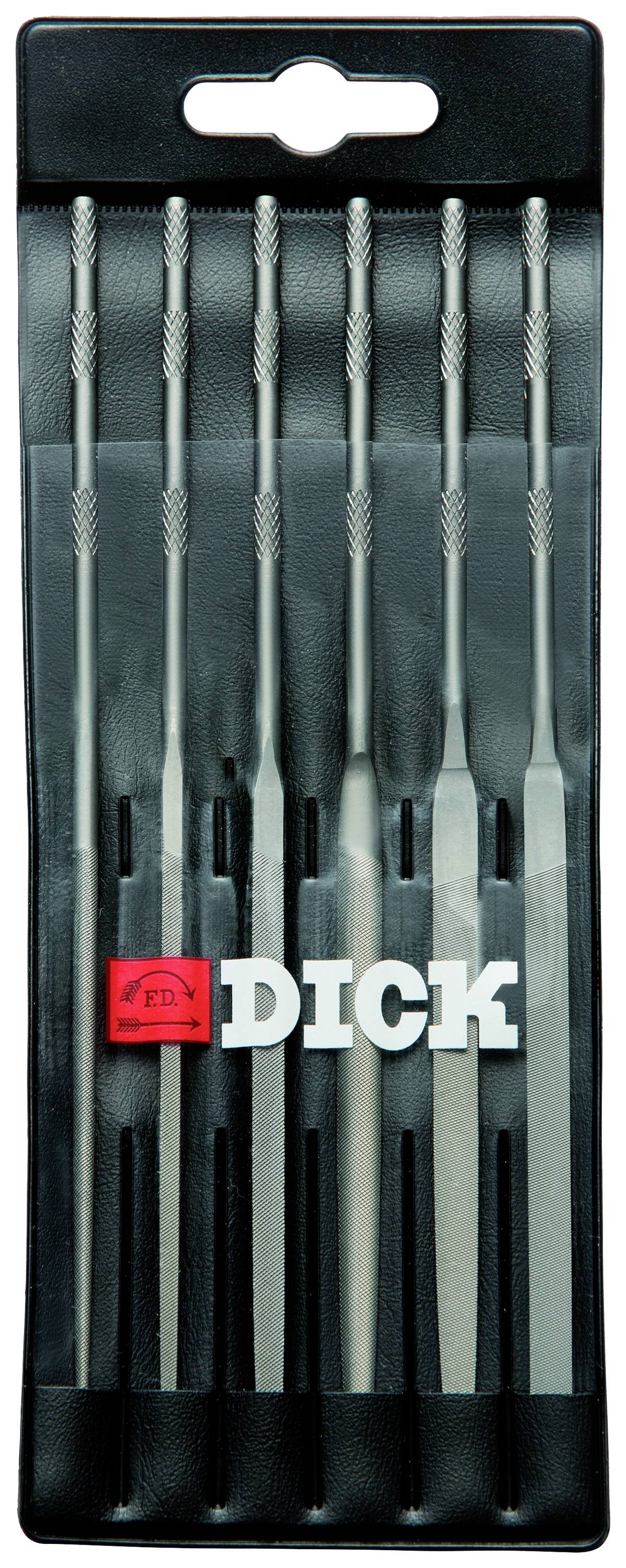 Dick 21601620 Jeu de limes à aiguille 160, 6 pièces dans un sac plastique Longueur 160 mm 1 set