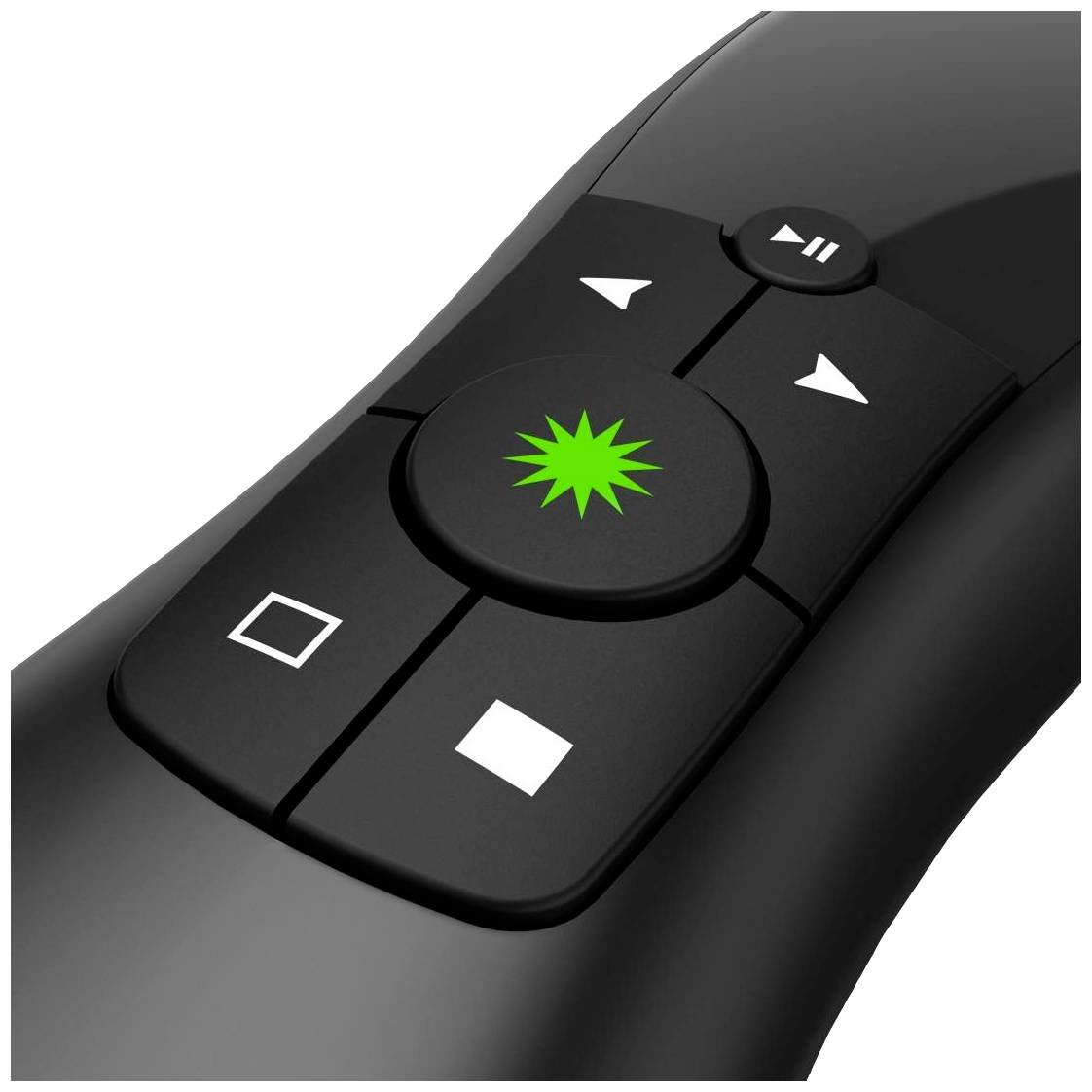 Hama Greenlight-Pointer, 4in1 radio Télécommande de présentation sans fil avec pointeur laser, Ecran intégré