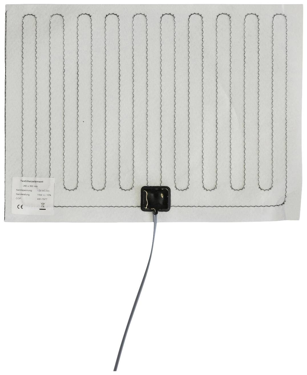 Thermo TECH textile Feuille chauffante 12 V/DC, 12 V/AC 15 W Indice de protection IPX4 (L x l) 350 mm x 260 mm